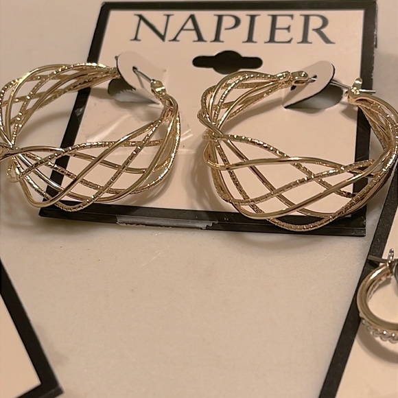 Napier Jewelry - 🌿 NAPIER Gold Braided Hoop Earrings, NWT